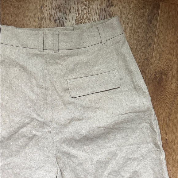 Zara Cream Beige Women's Linen Blend Shorts Size Medium - Picture 6 of 7
